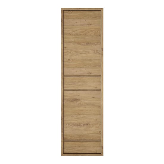 Sholka Wooden Narrow 2 Door 2 Drawer Storage Cabinet In Oak_2
